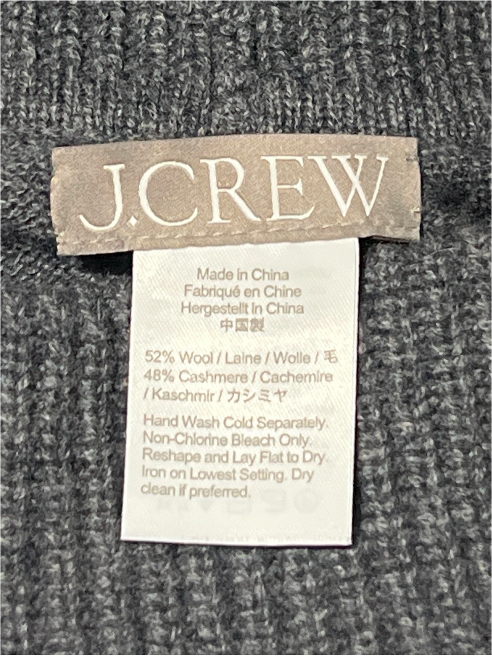 J.Crew Wool Cashmere Turtleneck Poncho Women’s One Size Gray BV431 - Picture 10 of 12